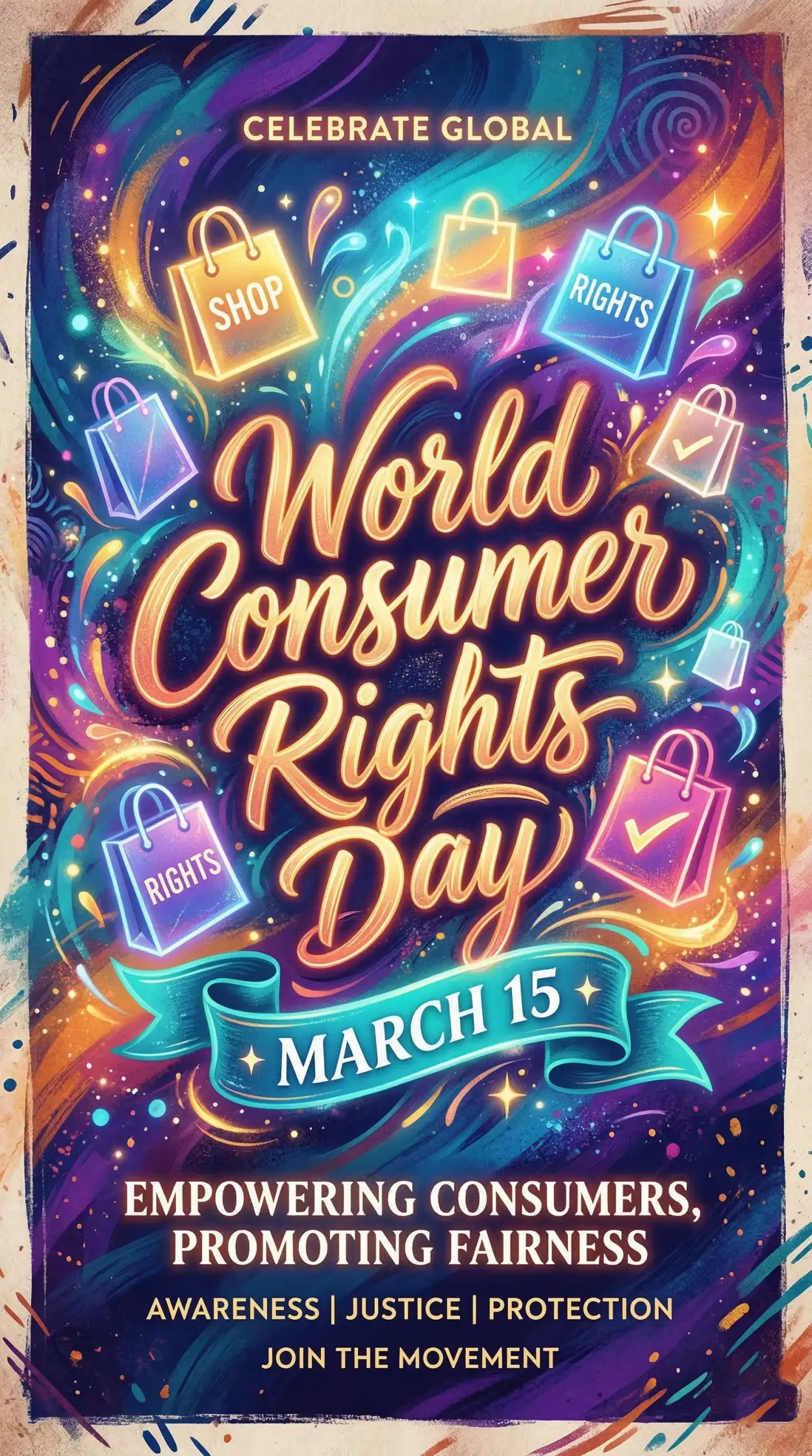 world consumer rights day creative poster design