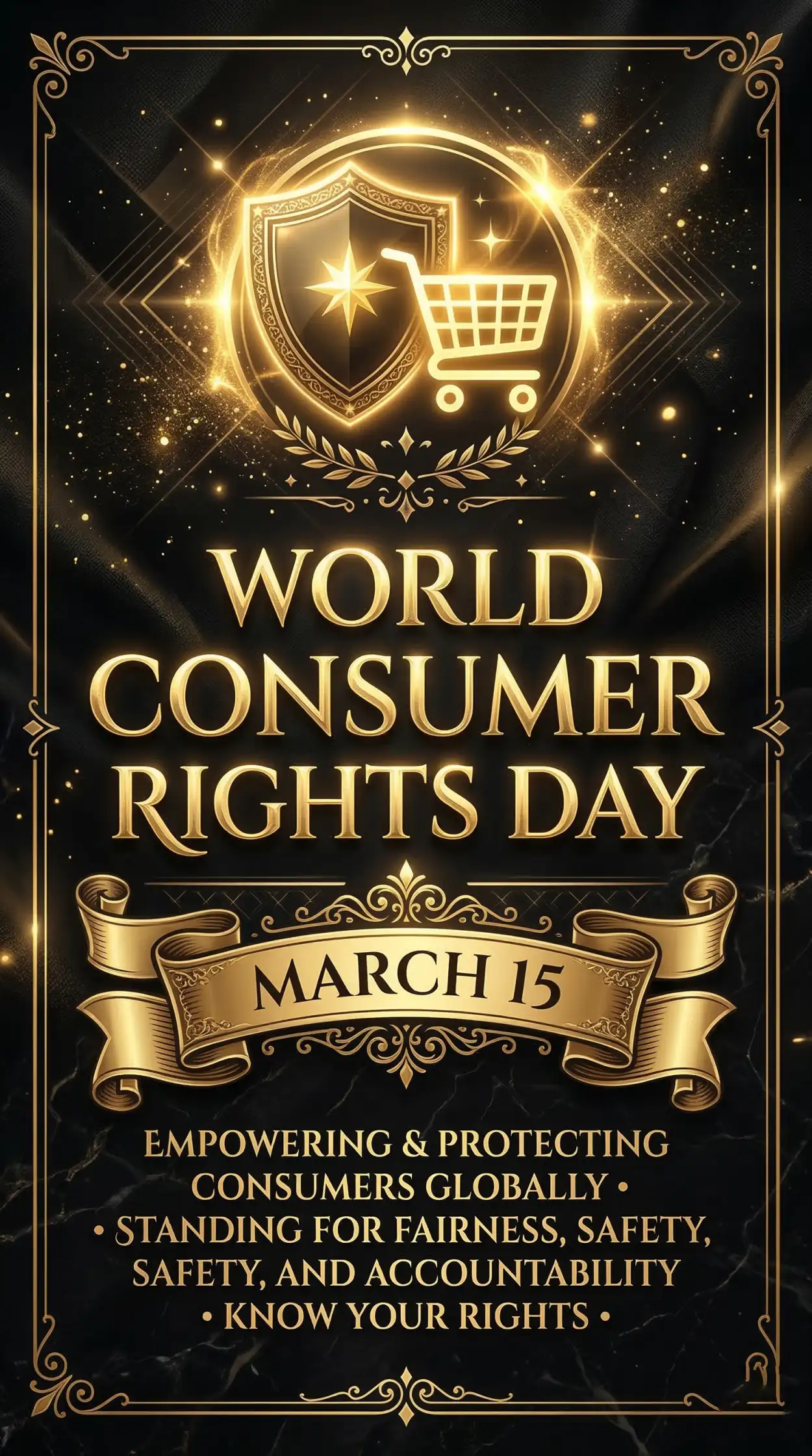 world consumer rights day editable poster template