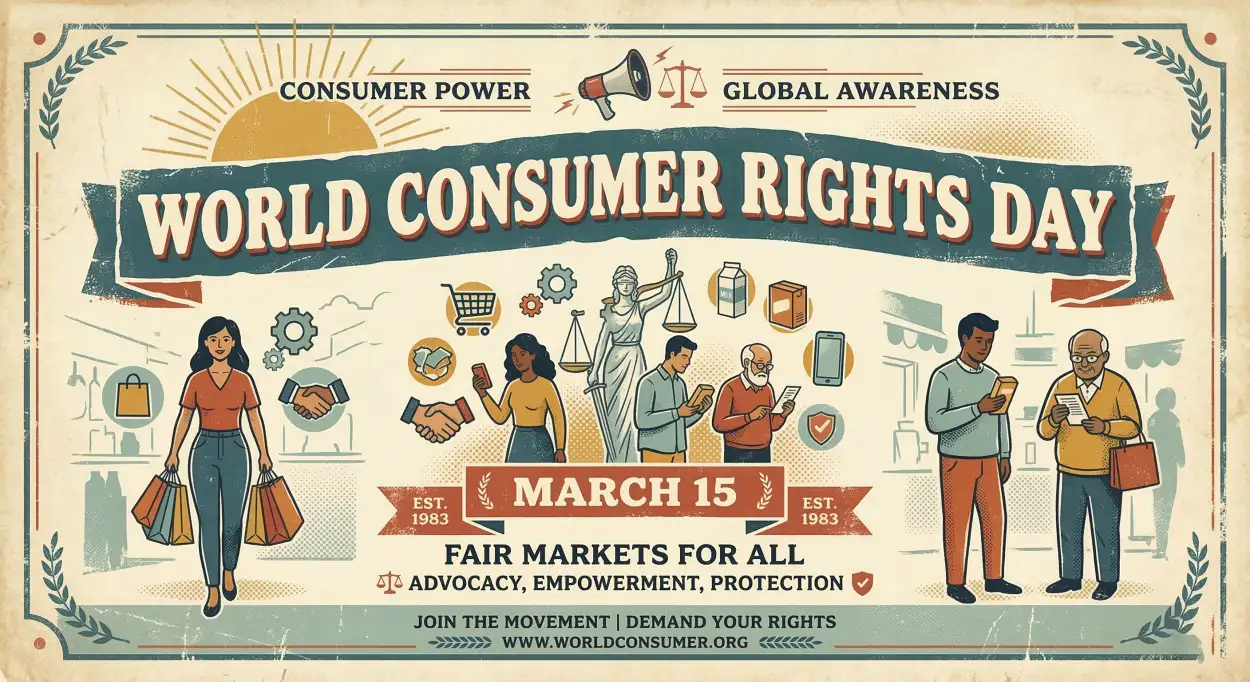 world consumer rights day global awareness social banner