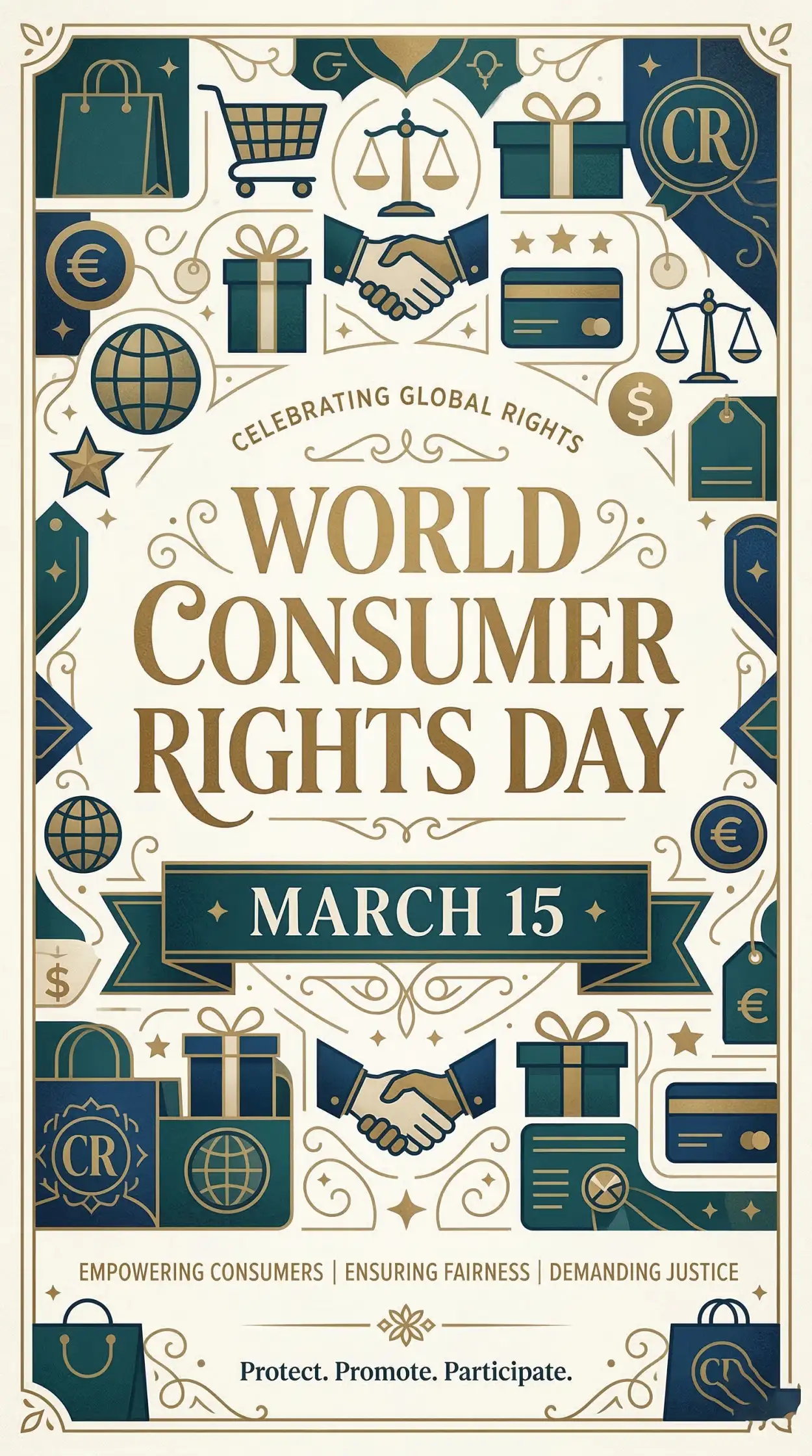 world consumer rights day informative poster design