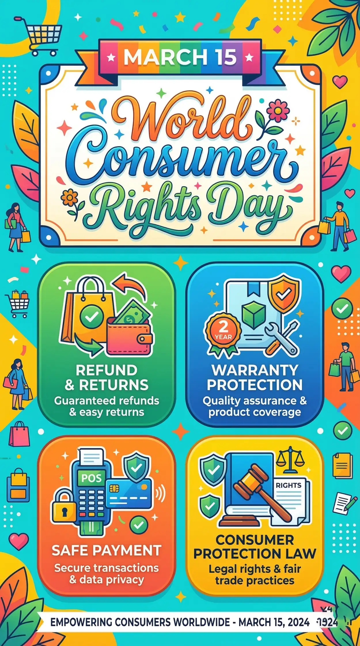 world consumer rights day transparent background poster