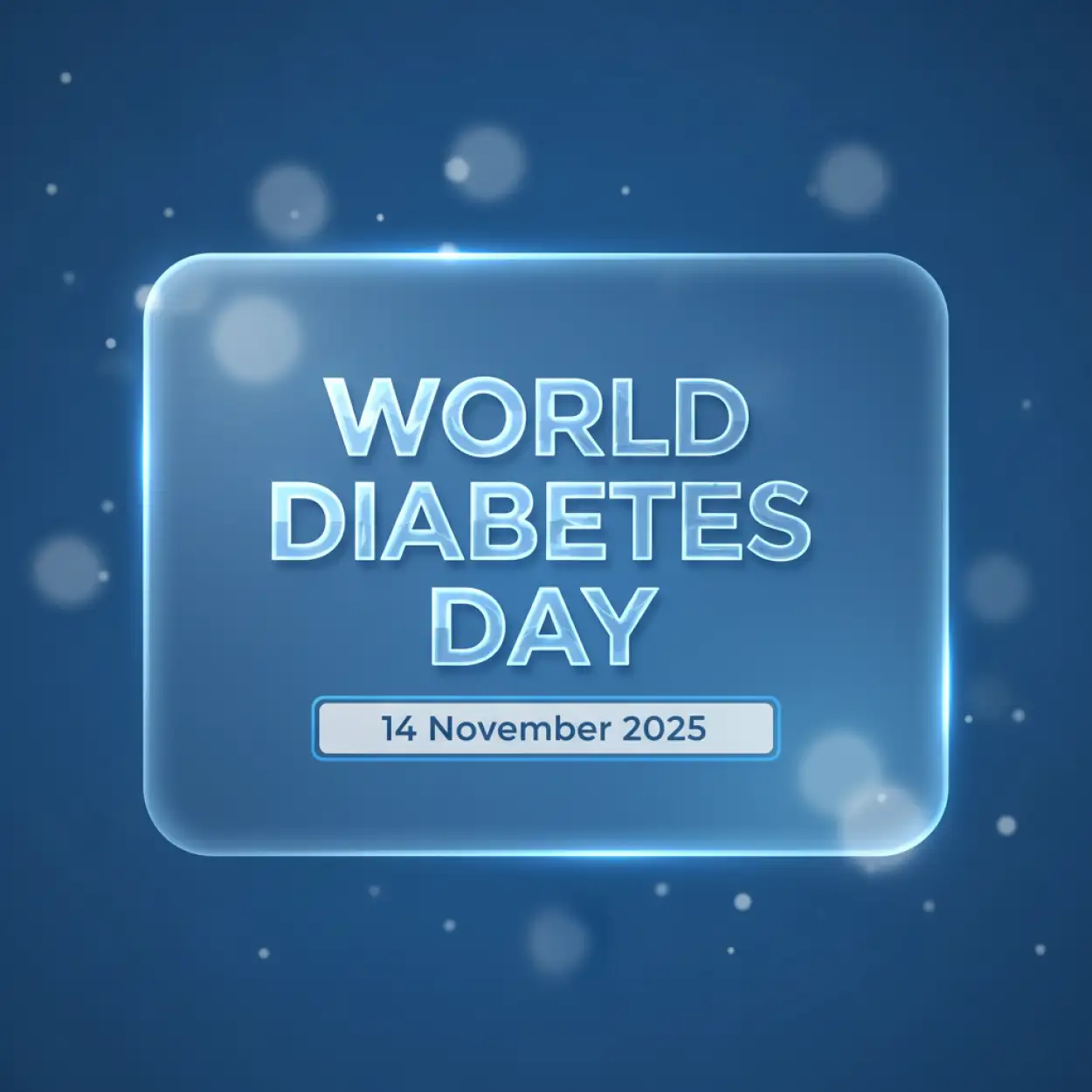 world diabetes day 2025 3d typography design