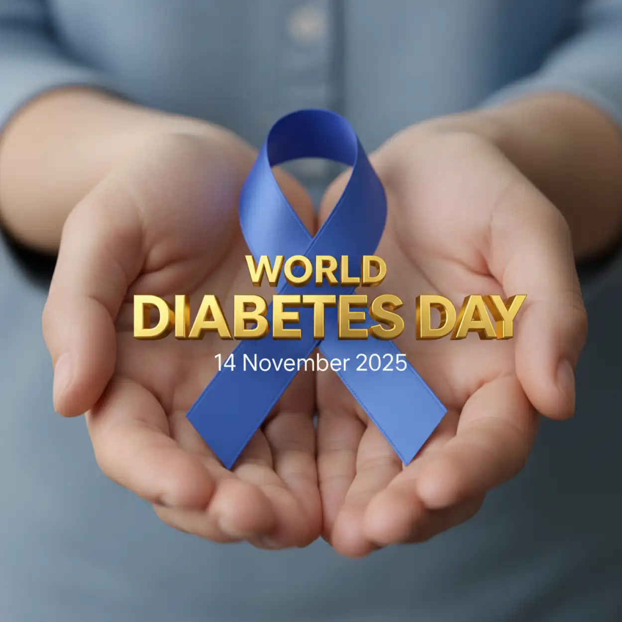 world diabetes day 2025 blue circle logo design