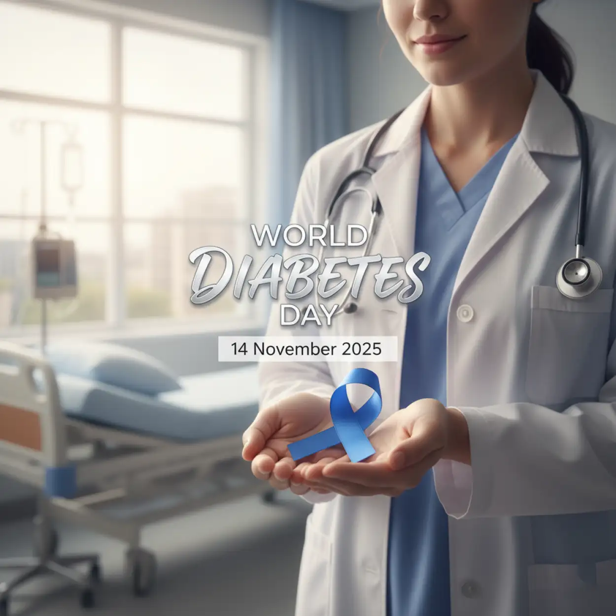 world diabetes day 2025 poster for hospital awareness