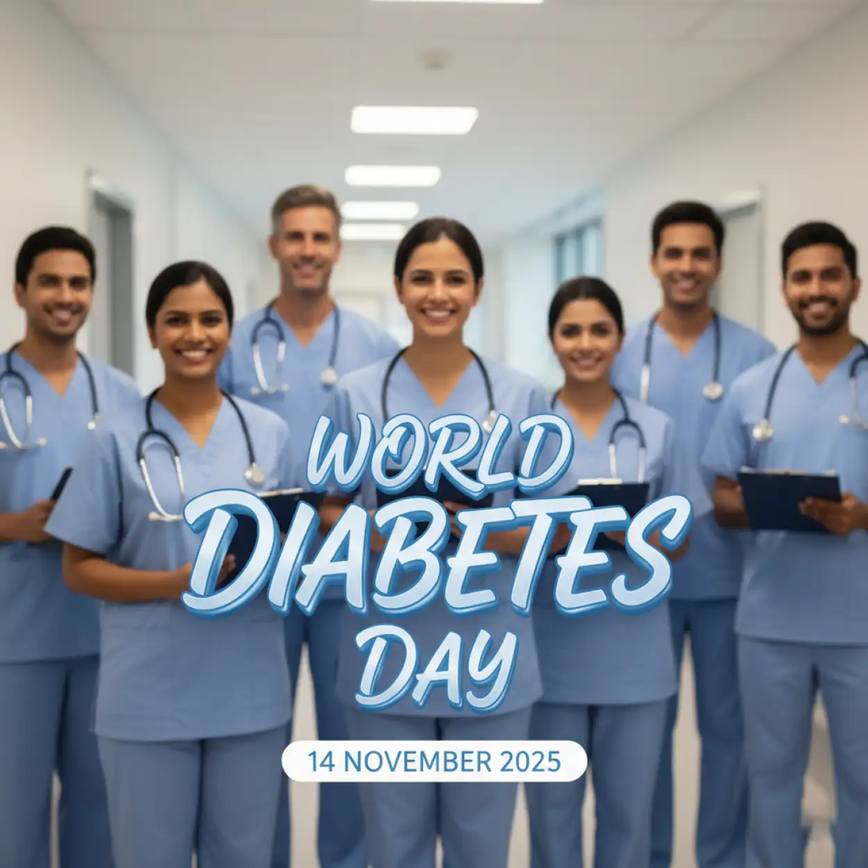 world diabetes day 2025 poster for students