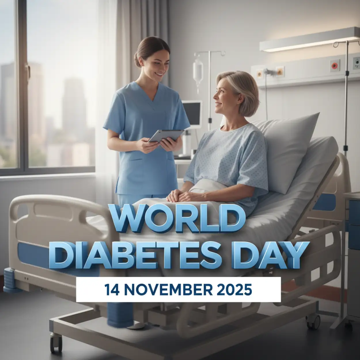 world diabetes day 2025 theme poster in english