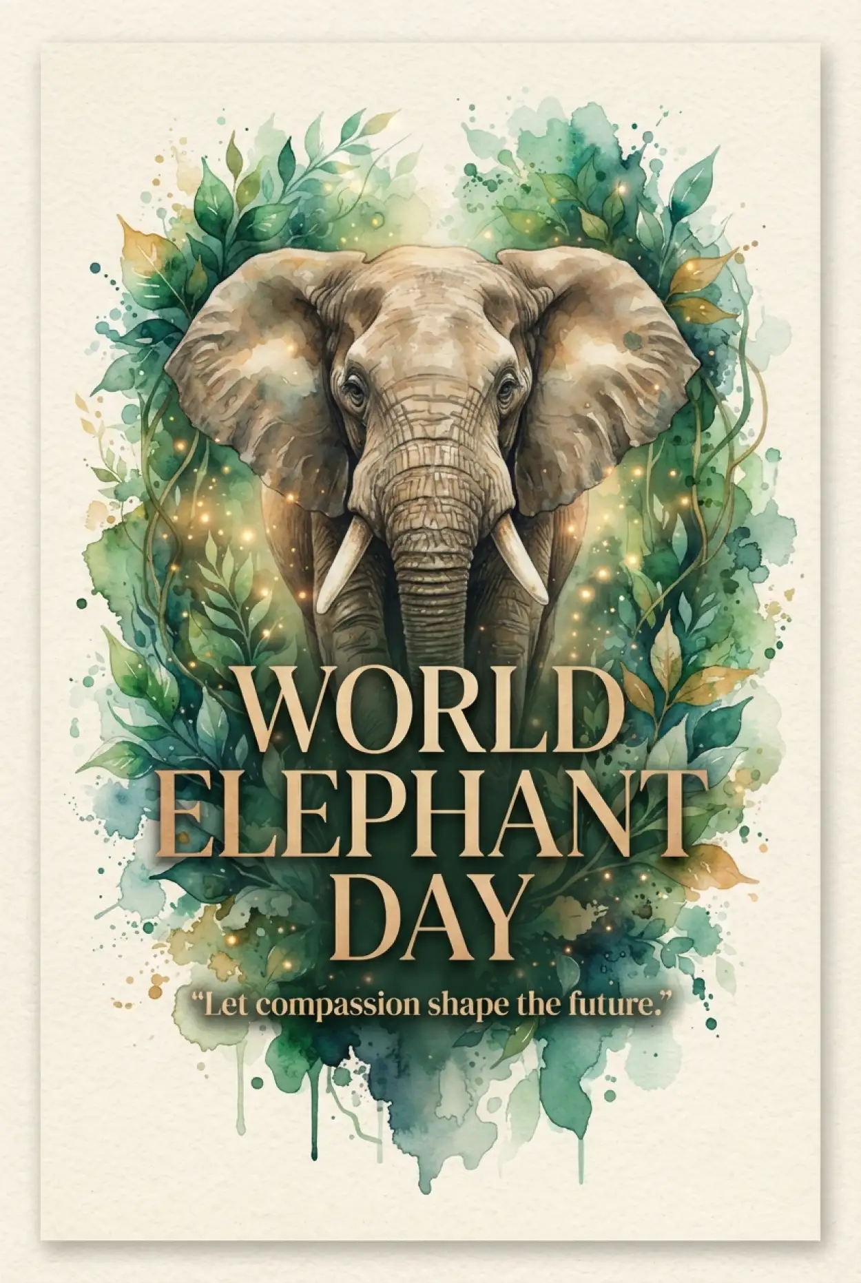Free Download World Elephant Day 2026 Elephant Conservation Poster - High Quality World Elephant Day 2026 Image