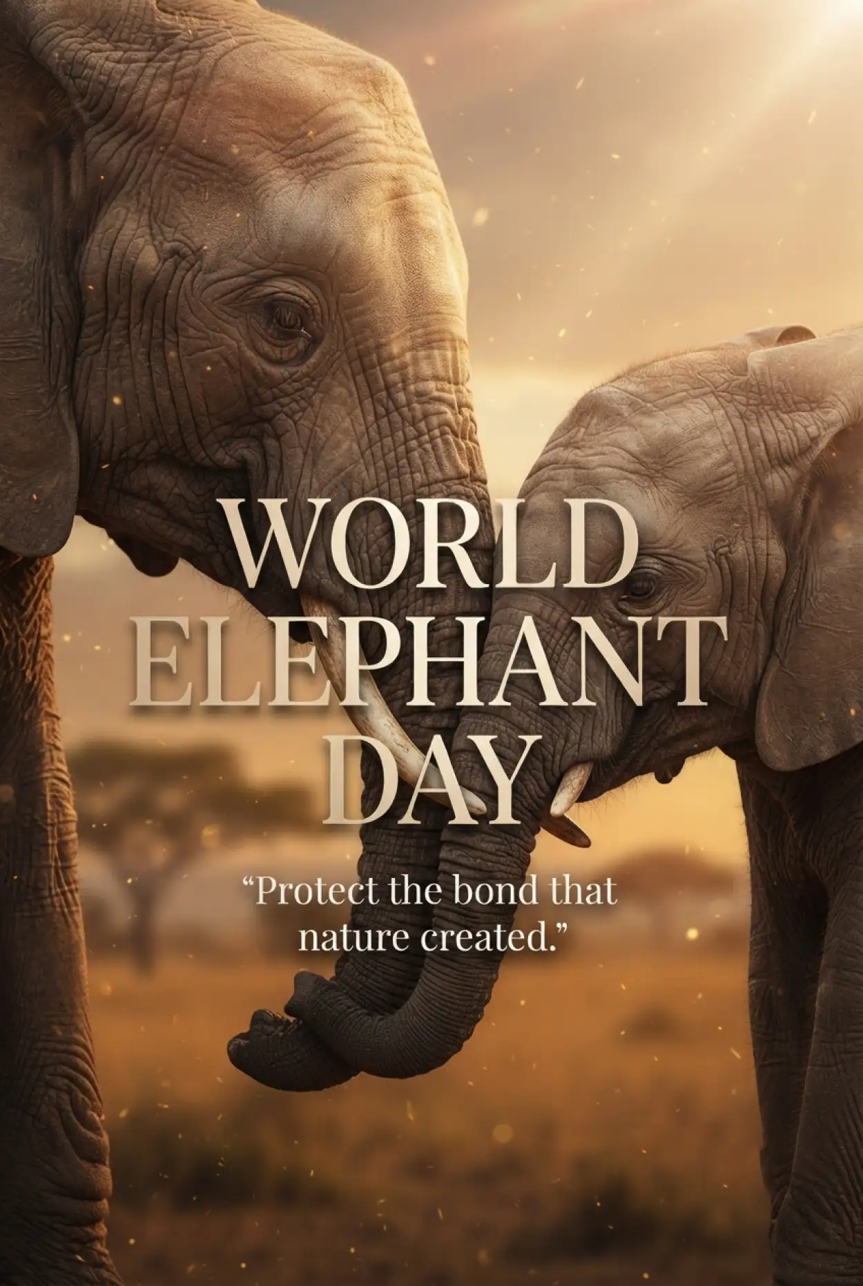Free Download World Elephant Day 2026 Endangered Elephant Poster - High Quality World Elephant Day 2026 Image