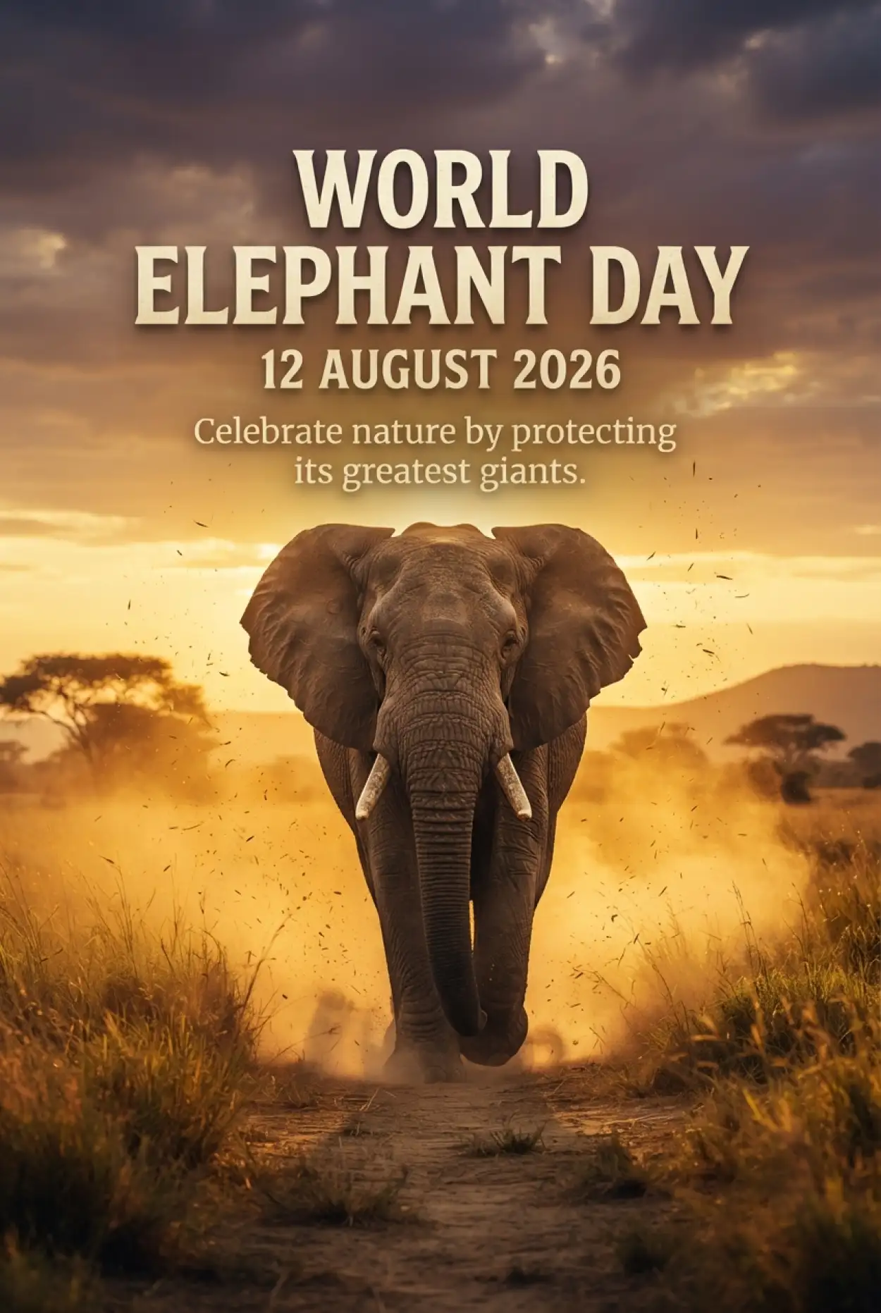 Free Download World Elephant Day 2026 Nature Conservation Banner - High Quality World Elephant Day 2026 Image