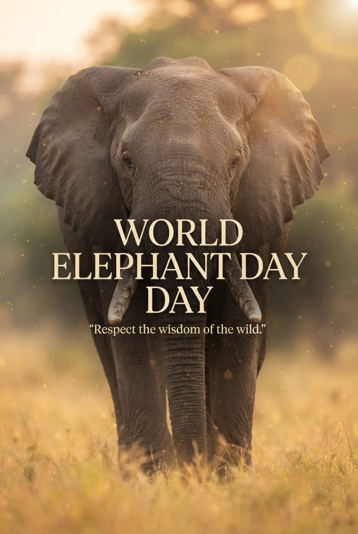 Free Download World Elephant Day 2026 Pinterest Post - High Quality World Elephant Day 2026 Image