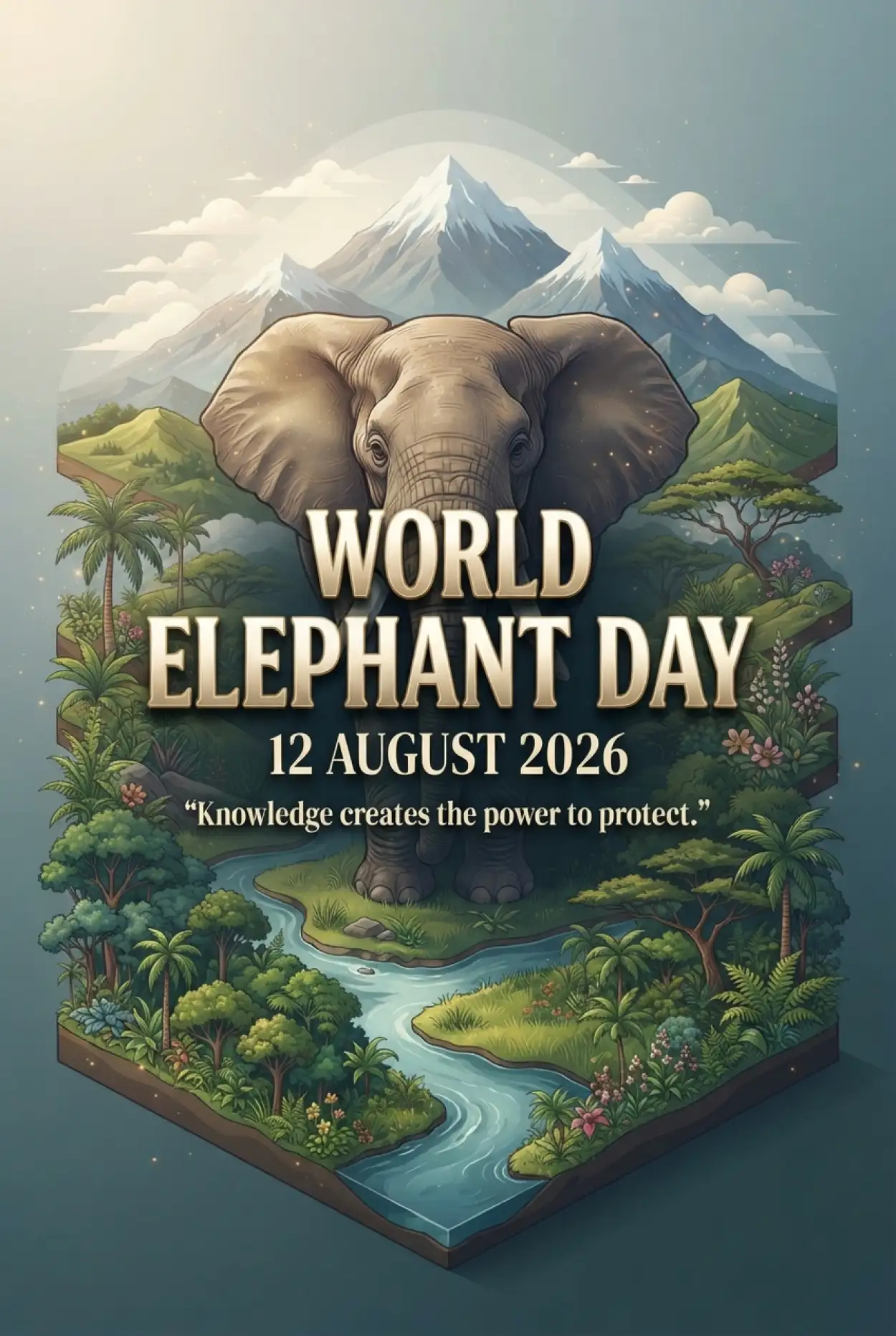 Free Download World Elephant Day 2026 Png - High Quality World Elephant Day 2026 Transparent PNG
