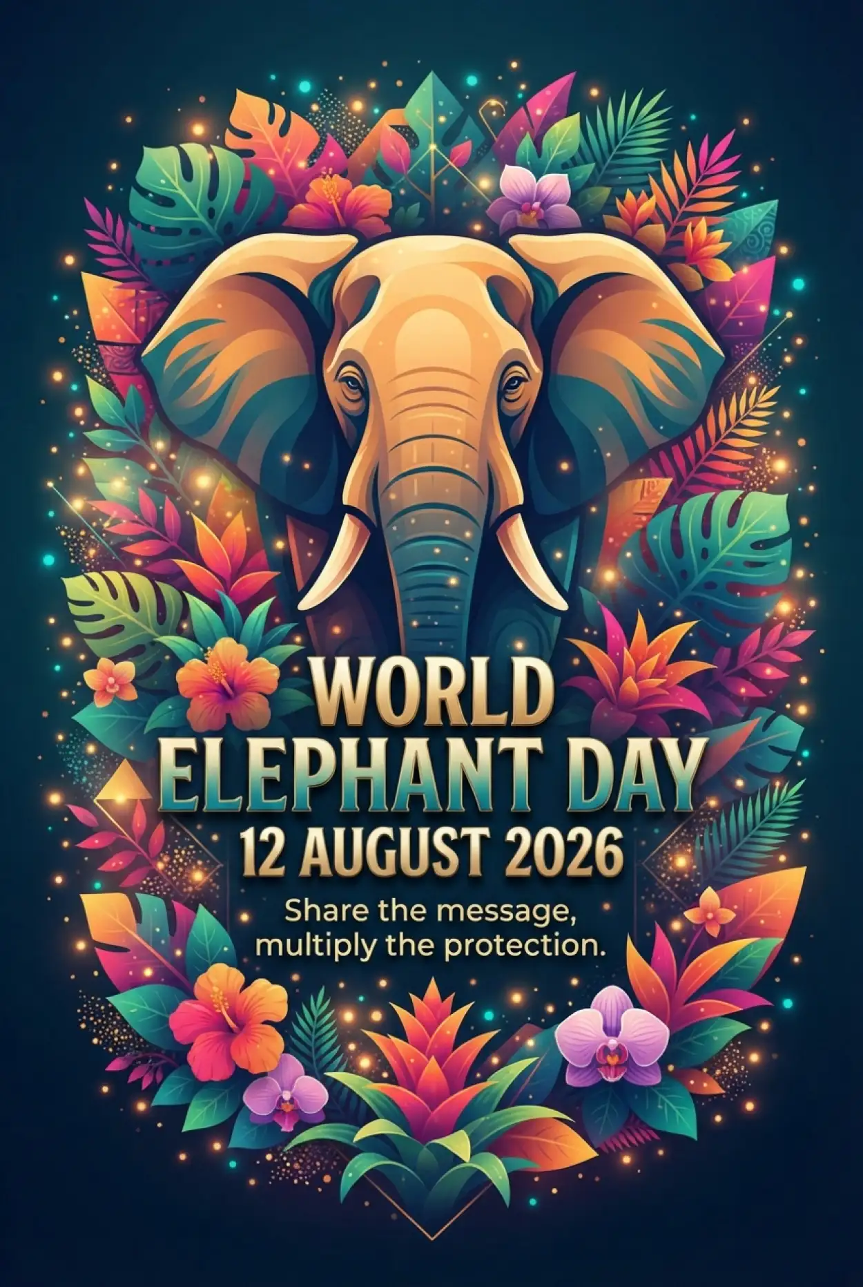 Free Download World Elephant Day 2026 Poster Design - High Quality World Elephant Day 2026 Image