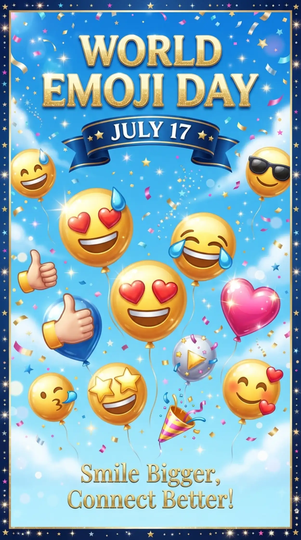 Free Download World Emoji Day 2026 Facebook Post Design - High Quality World Emoji Day 2026 Image