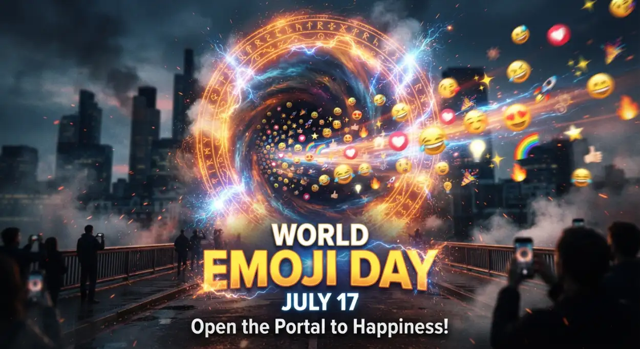 Free Download World Emoji Day Celebration At Office - High Quality World Emoji Day 2026 Image