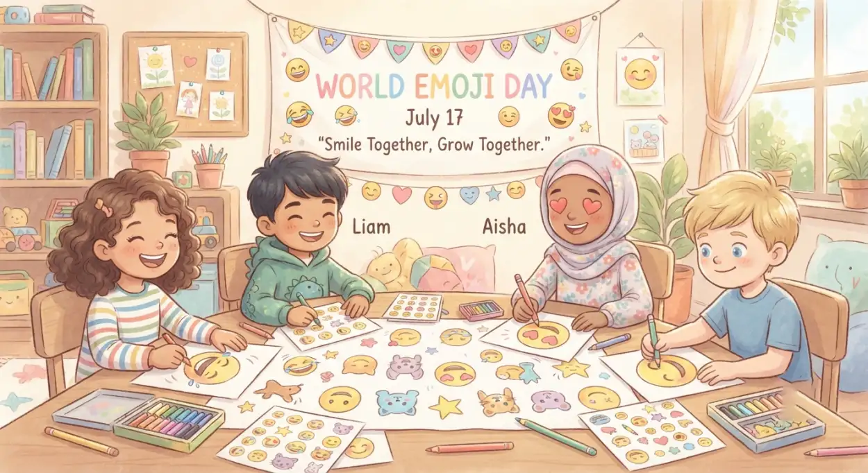 Free Download World Emoji Day Classroom Poster - High Quality World Emoji Day Poster 2026 Image