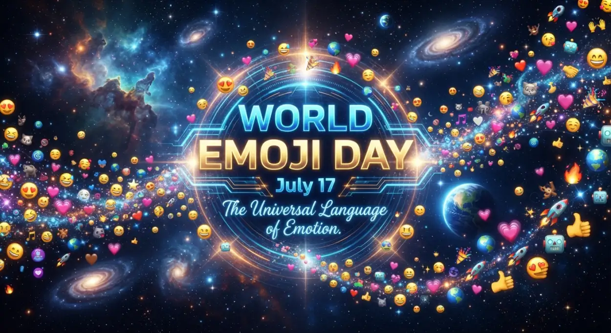 Free Download World Emoji Day Educational Poster - High Quality World Emoji Day Poster 2026 Image