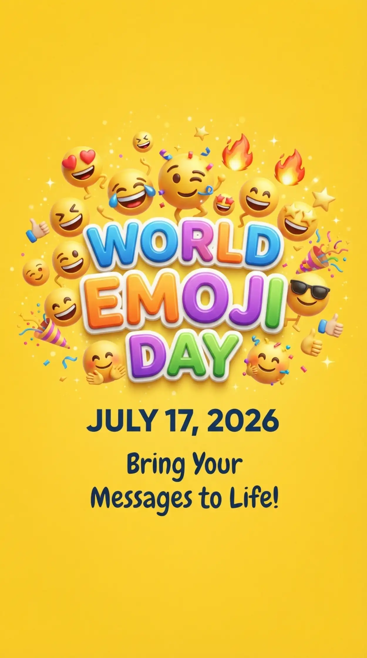 Free Download World Emoji Day Messages - High Quality World Emoji Day 2026 Image