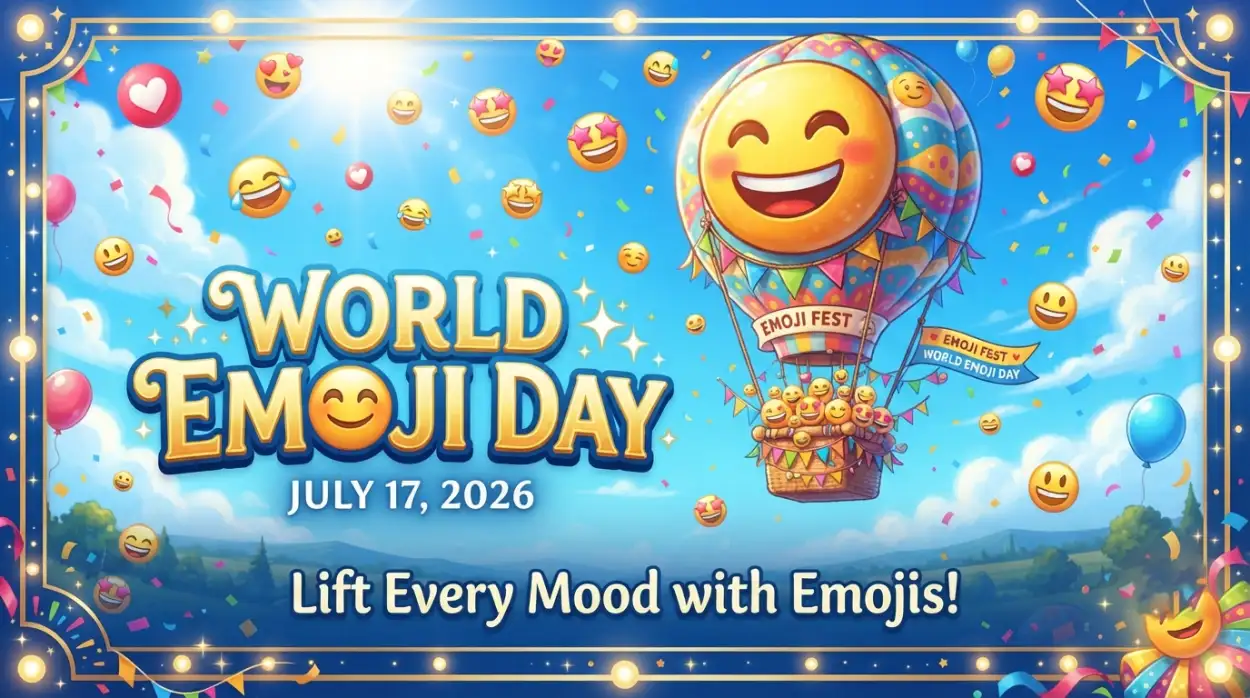 Free Download World Emoji Day Slogans - High Quality World Emoji Day 2026 Image