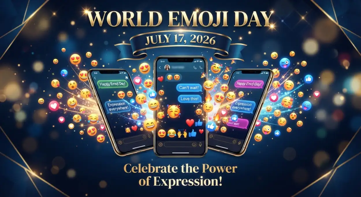 Free Download World Emoji Day Virtual Celebration Ideas - High Quality World Emoji Day 2026 Image