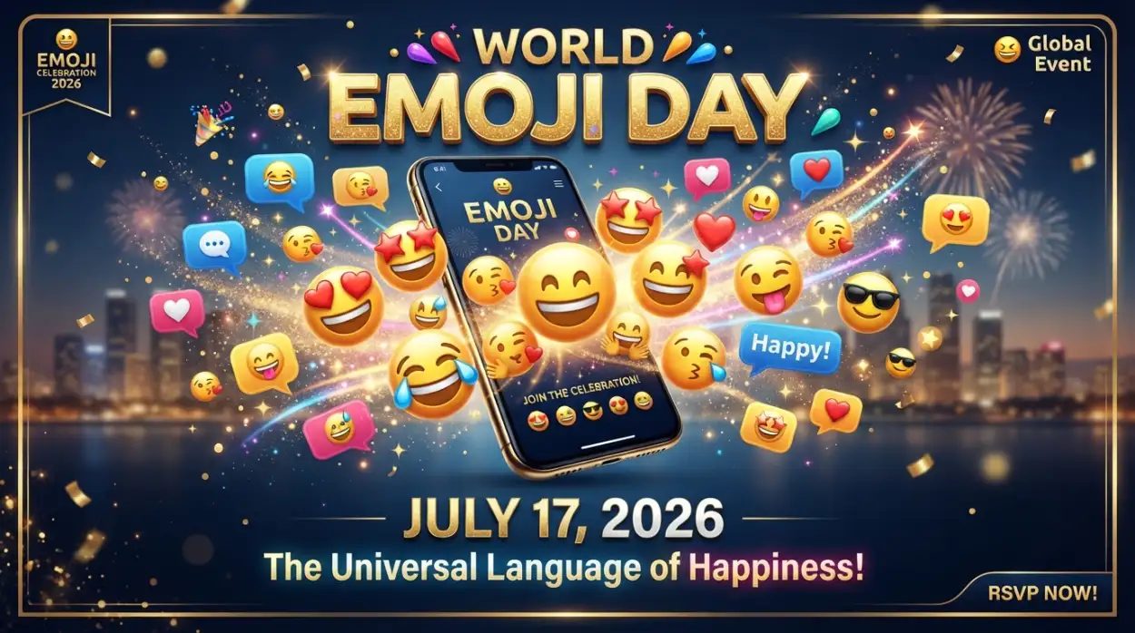 Free Download World Emoji Day Wishes - High Quality World Emoji Day 2026 Image