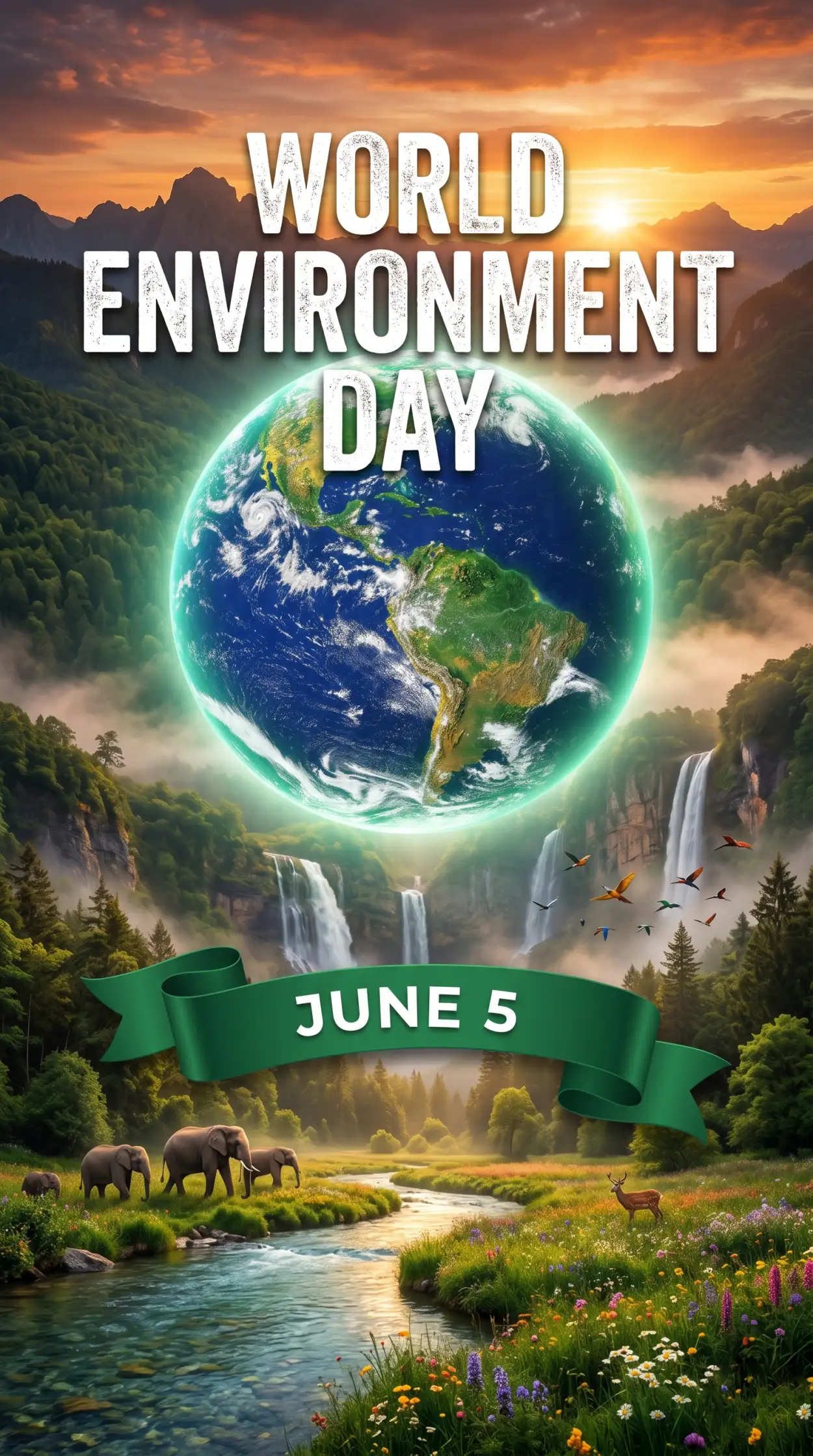 Free Download World Environment Day 2026 Clean And Green Earth Posters - High Quality World Environment Day 2026 Image