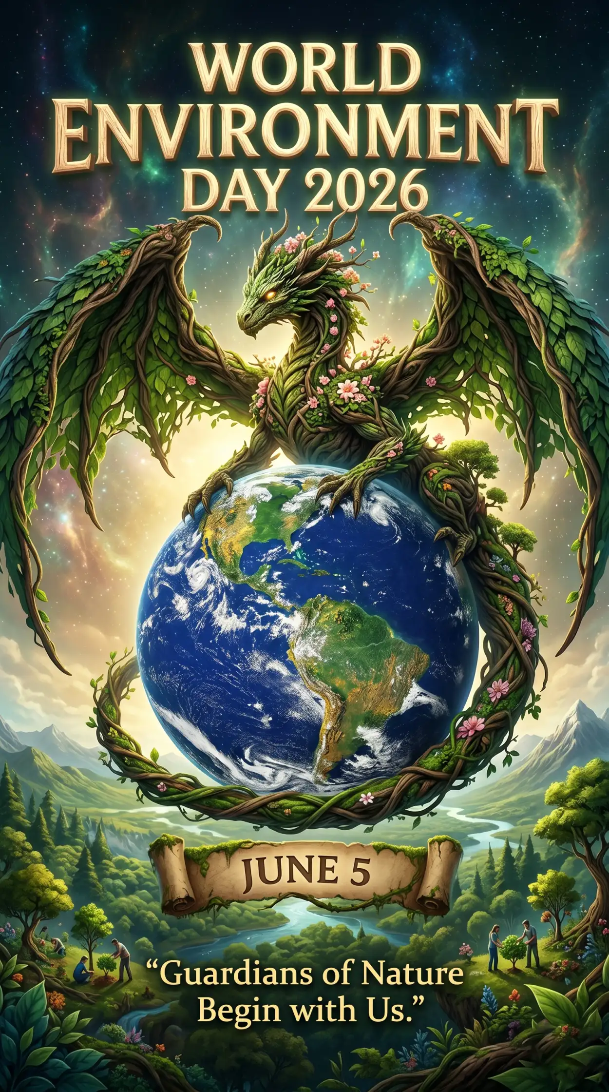 Free Download World Environment Day 2026 Eco Campaign Poster - High Quality World Environment Day Theme 2026 Image
