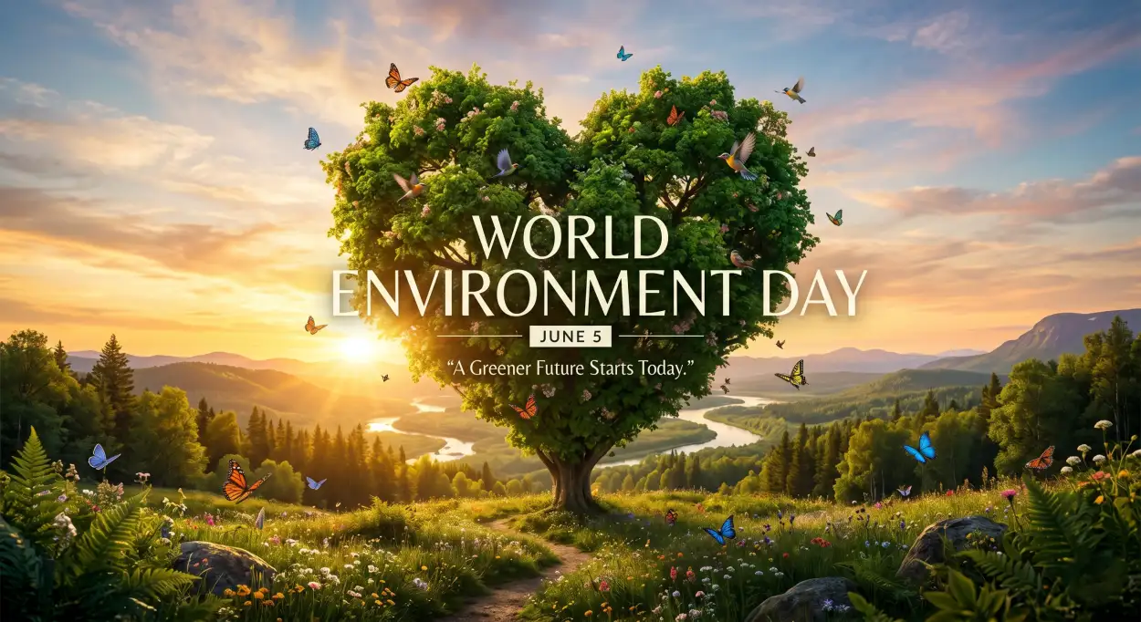 Free Download World Environment Day 2026 Environmental Campaign Post - High Quality World Environment Day Poster Ideas 2026 Image