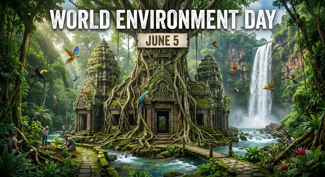 Free Download World Environment Day 2026 Green Earth Facebook Cover - High Quality World Environment Day 2026 Image