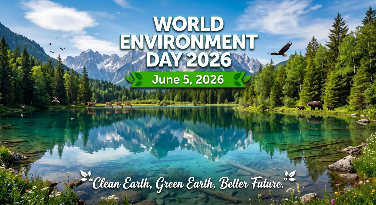 Free Download World Environment Day 2026 Save Earth Quotes - High Quality World Environment Day 2026 Image