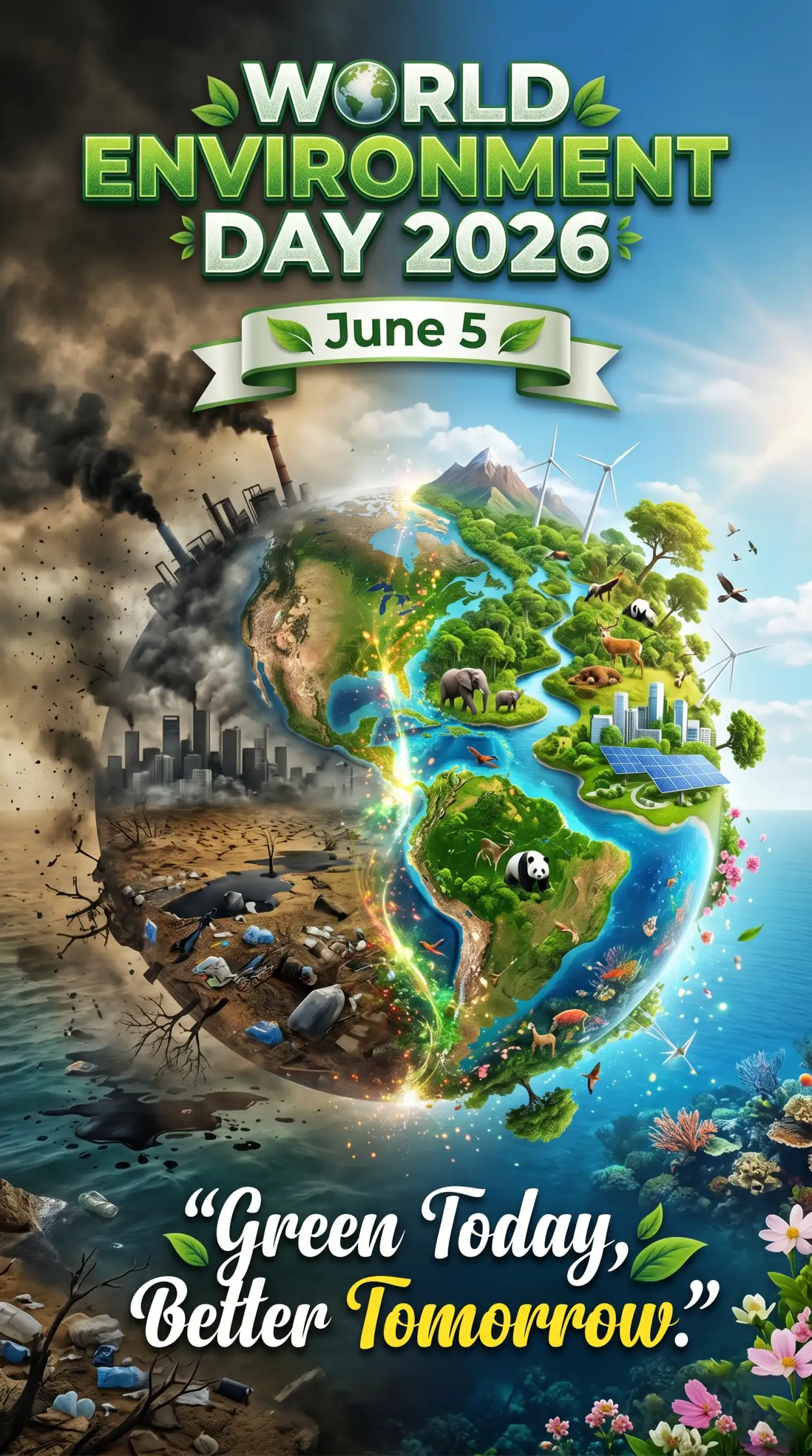 Free Download World Environment Day 2026 Social Media Creative Poster Design - High Quality World Environment Day Poster Ideas 2026 Image