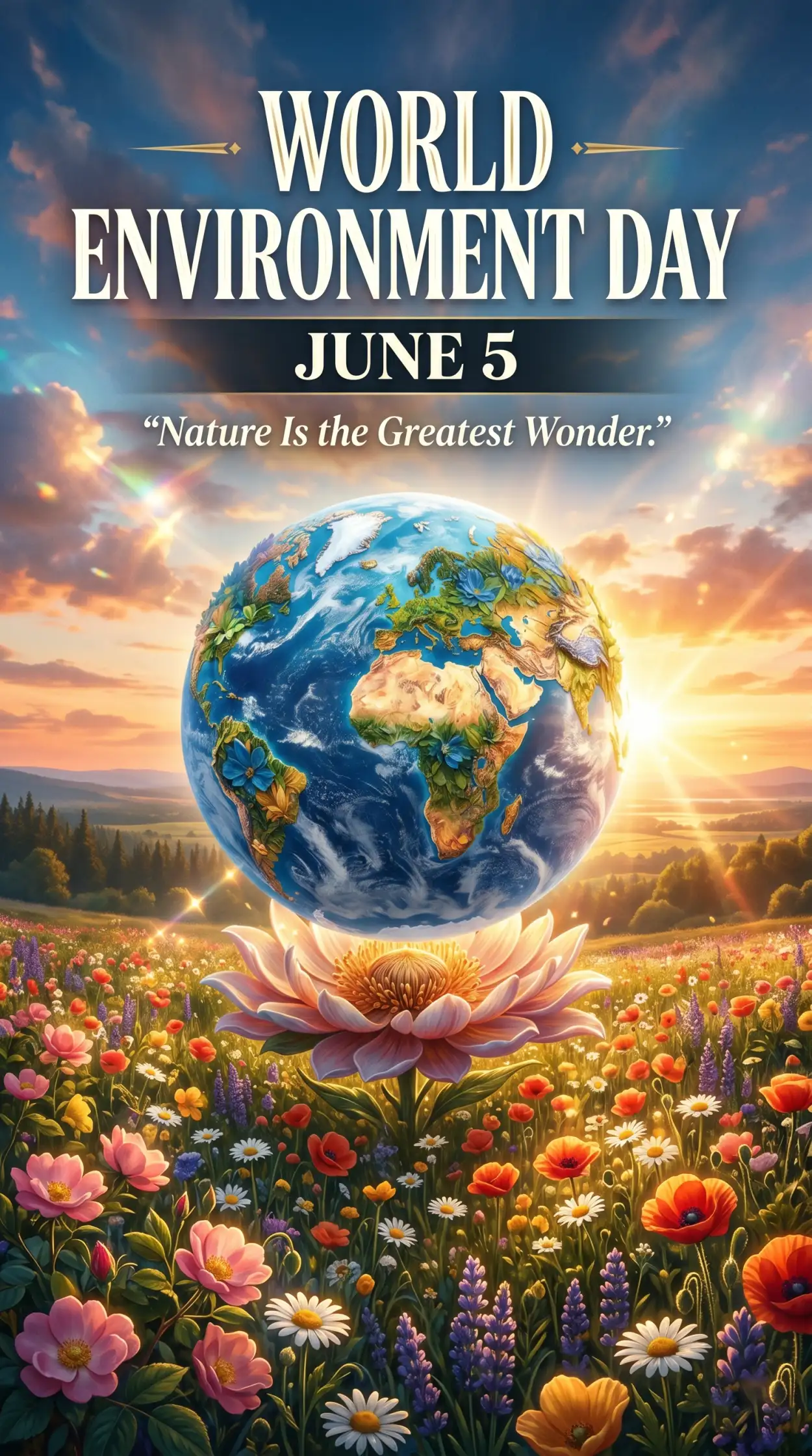 Free Download World Environment Day 2026 World Earth Protection Social Graphic - High Quality World Environment Day Poster Ideas 2026 Image