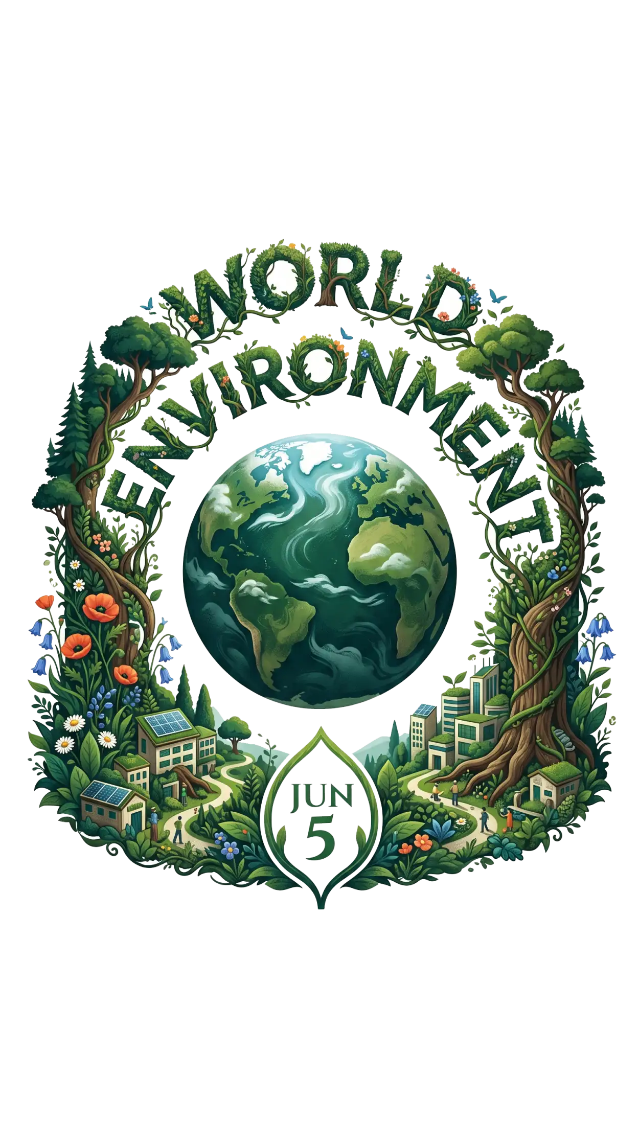 Free Download World Environment Day Badge Png - High Quality World Environment Png Transparent Background Transparent PNG