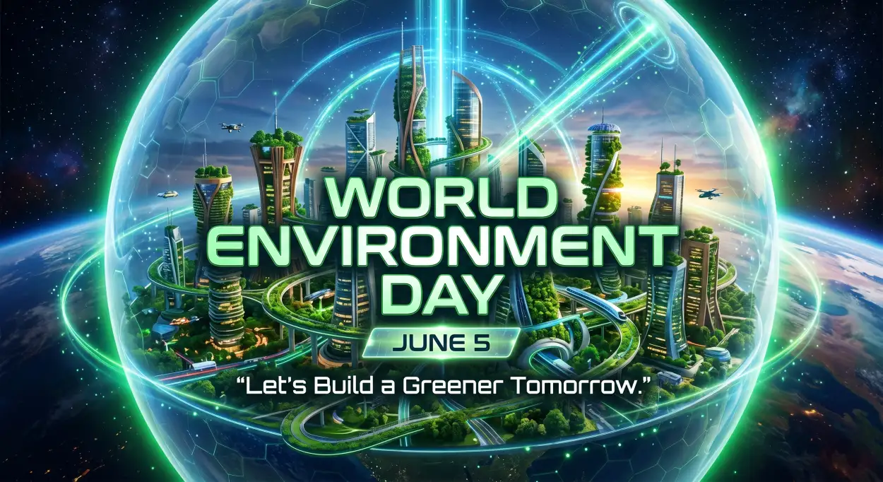 Free Download World Environment Day Poster Ideas With Green Energy Awareness - High Quality World Environment Day Poster Ideas 2026 Image