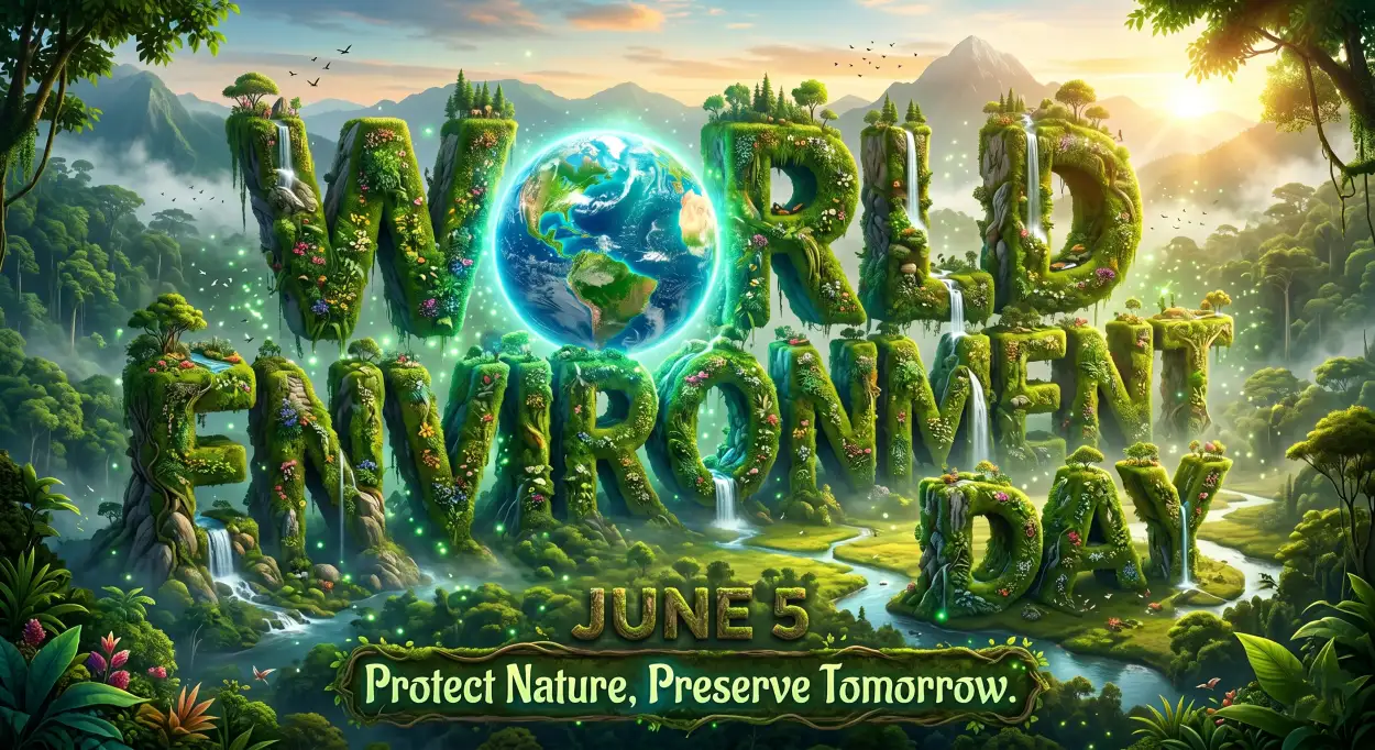 Free Download World Environment Day Poster Ideas With Nature Conservation Theme - High Quality World Environment Day Poster Ideas 2026 Image