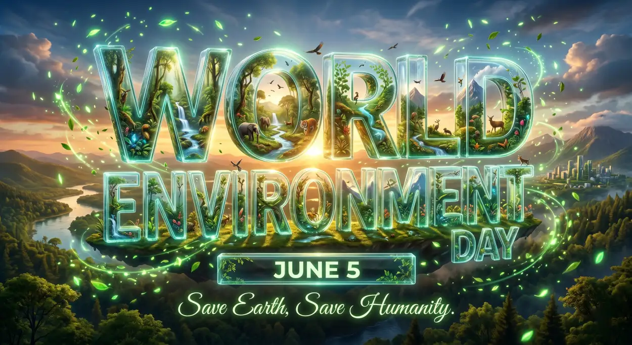 Free Download World Environment Day Poster Ideas With Save Environment Creative Design - High Quality World Environment Day Poster Ideas 2026 Image