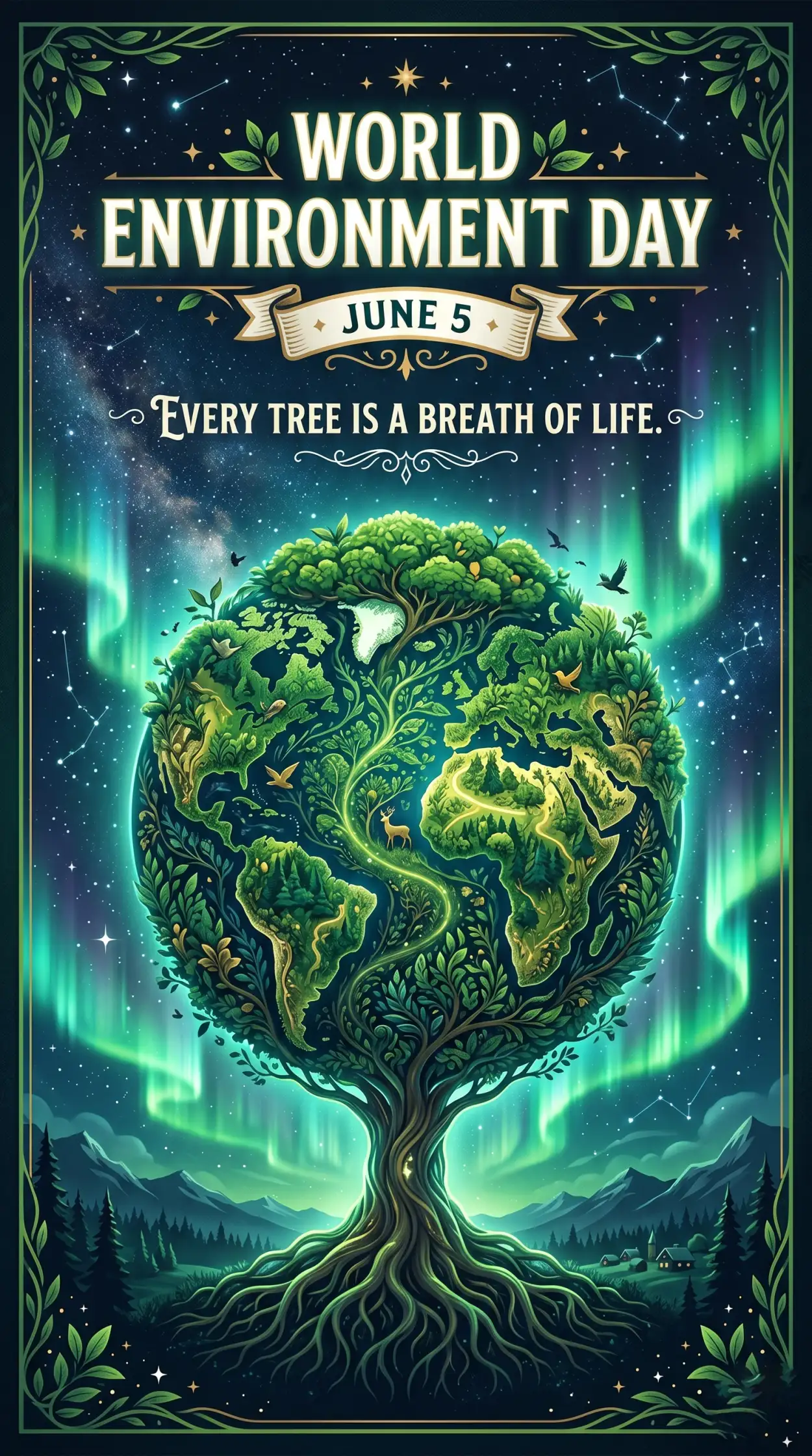 Free Download World Environment Day Poster Ideas With Save Forests Campaign - High Quality World Environment Day Poster Ideas 2026 Image