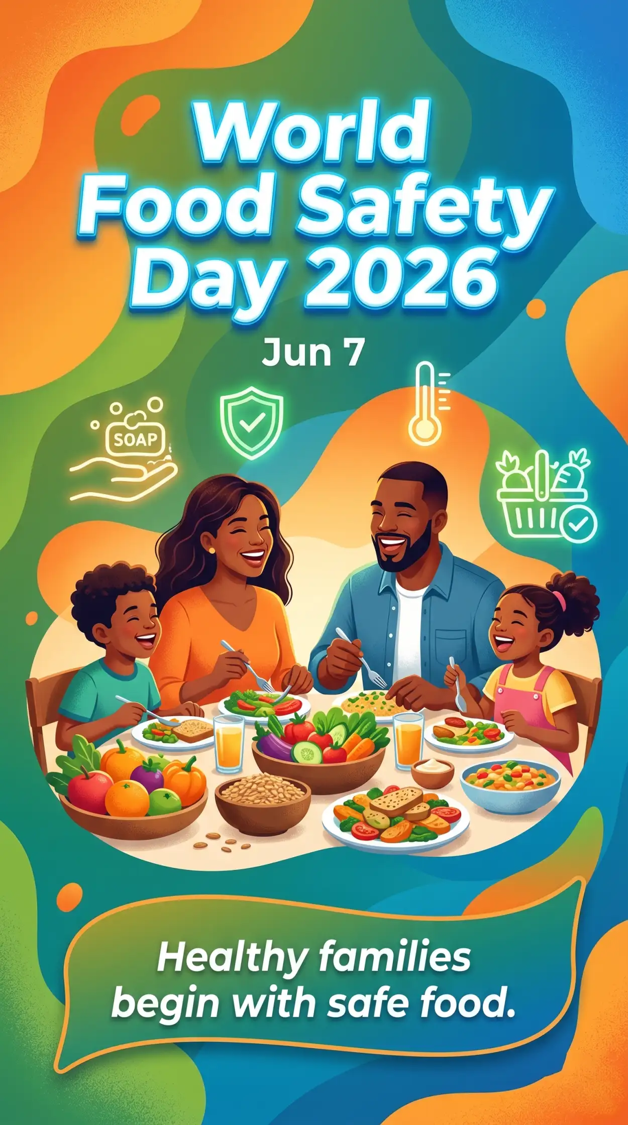 Free Download World Food Safety Day 2026 Celebration Poster - High Quality World Food Safety Day 2026 Image