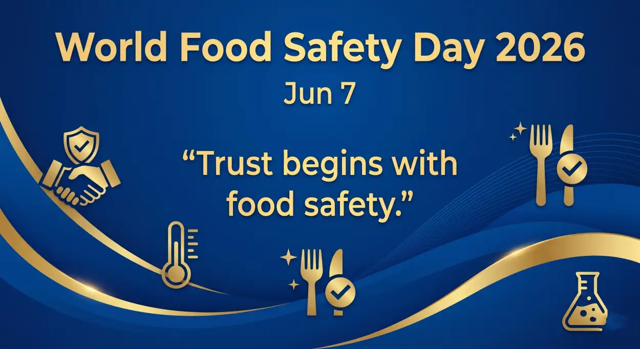 Free Download World Food Safety Day 2026 Printable Banner Template - High Quality World Food Safety Day 2026 Image