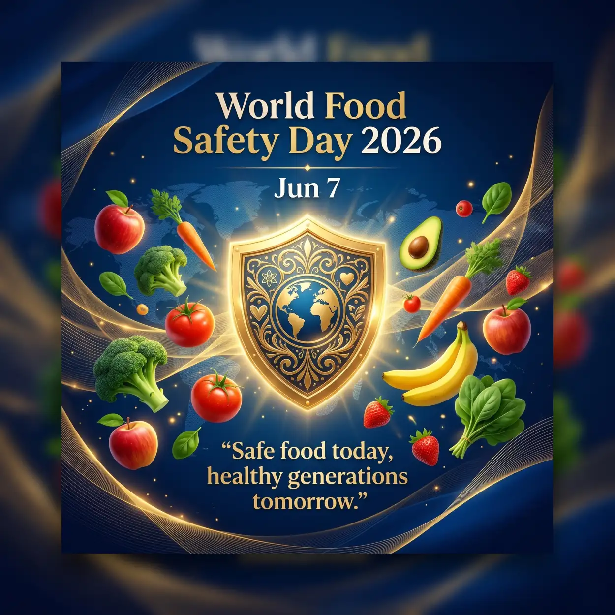 Free Download World Food Safety Day 2026 Promotional Poster Template - High Quality World Food Safety Day 2026 Image