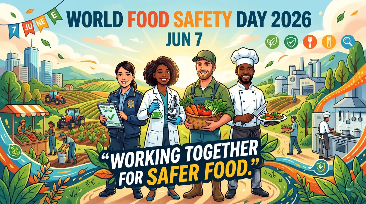 Free Download World Food Safety Day Poster Png Image - High Quality World Food Safety Day 2026 Transparent PNG