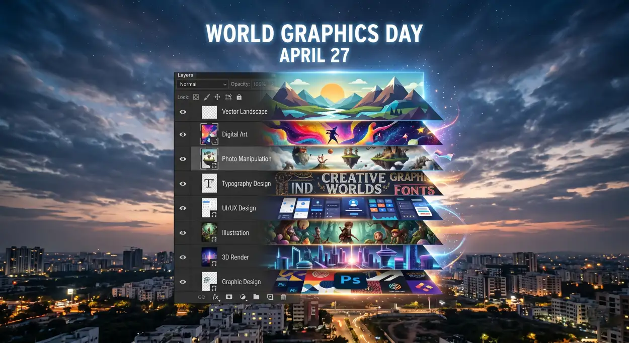 Free Download World Graphics Day Photoshop Templates - High Quality World Graphics Day 2026 Image