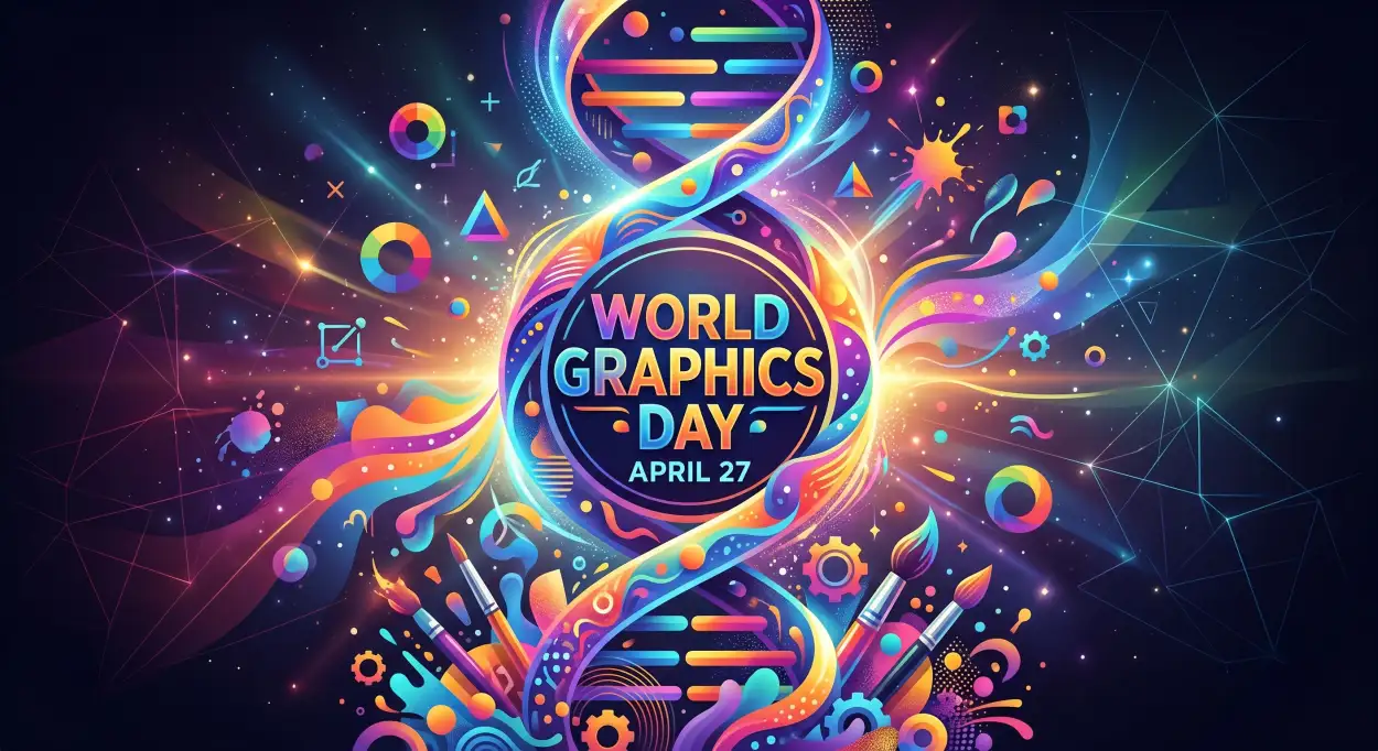 Free Download World Graphics Day Poster Design Png - High Quality World Graphics Day 2026 Transparent PNG