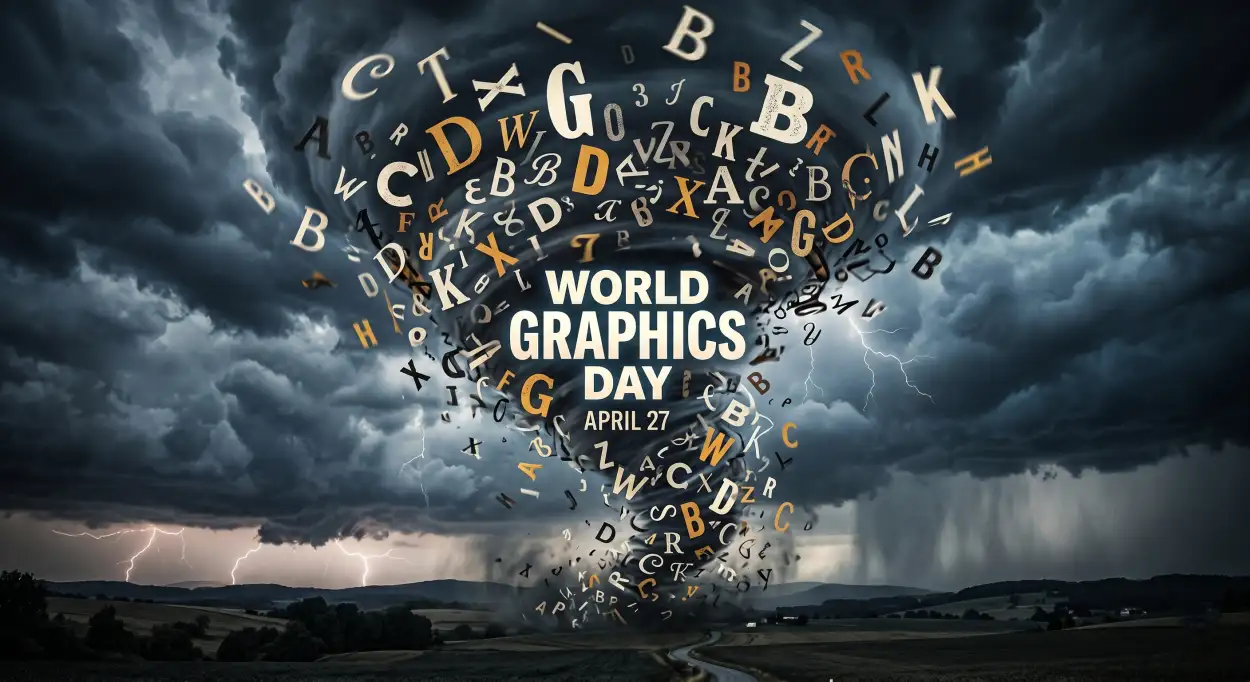 Free Download World Graphics Day Typography Design - High Quality World Graphics Day 2026 Image