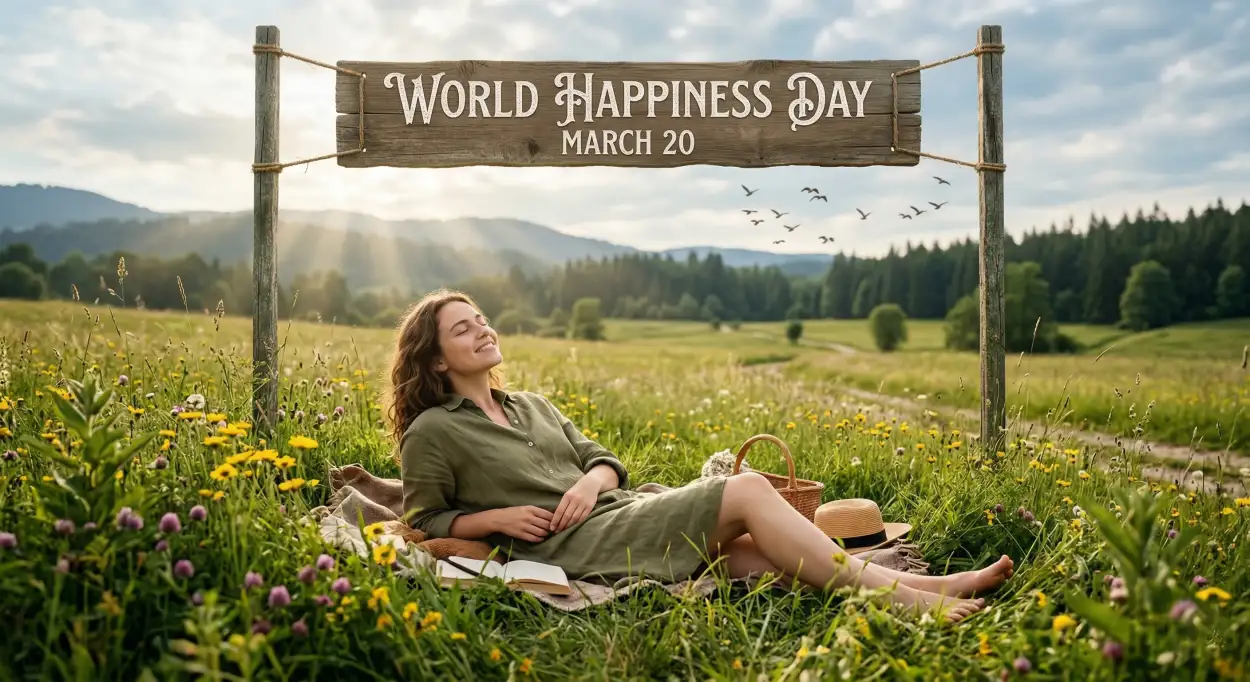 world happiness day 2026 8k cinematic image prompt