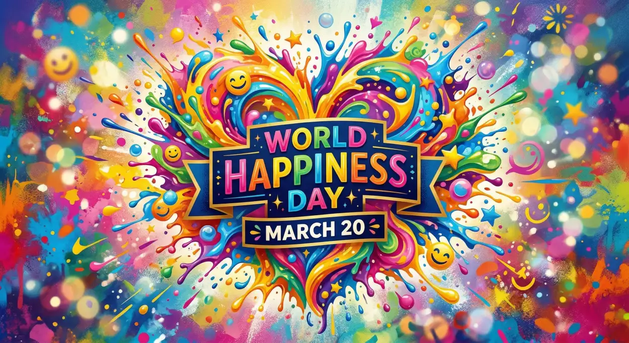 world happiness day 2026 poster background