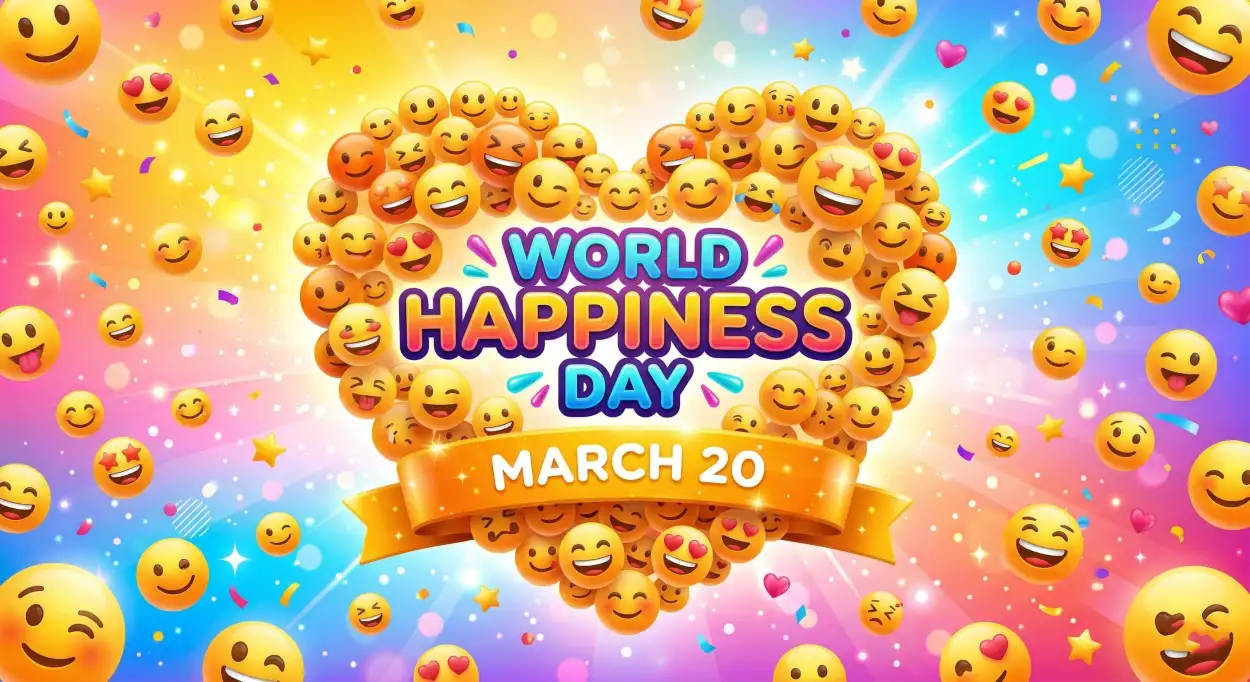 world happiness day 2026 poster hd download