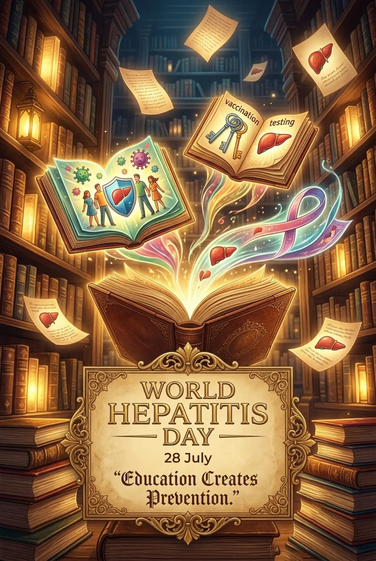 Free Download World Hepatitis Day Awareness Artwork - High Quality World Hepatitis Day 2026 Image