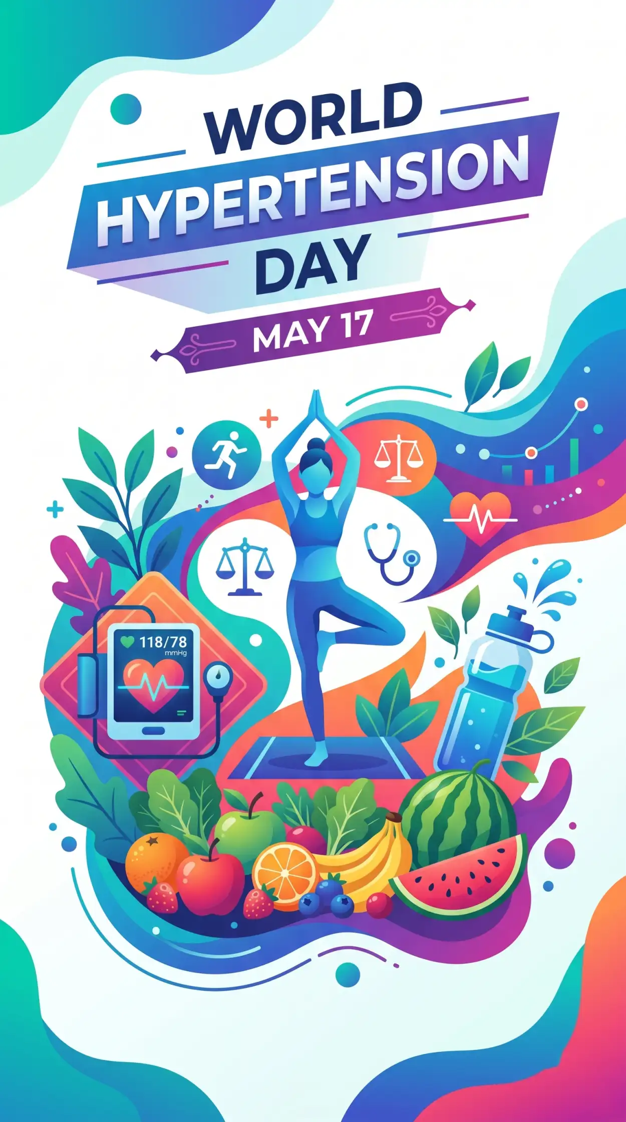 Free Download World Hypertension Day Creative Vector Art - High Quality World Hypertension Day Image