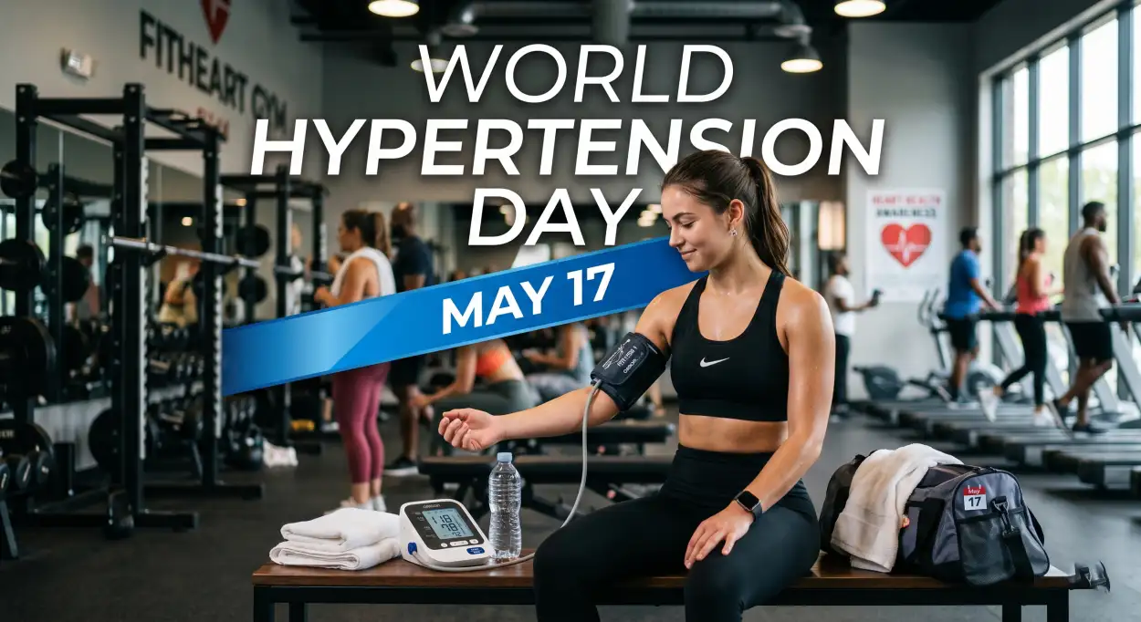 Free Download World Hypertension Day Fitness And Health Banner - High Quality World Hypertension Day Image