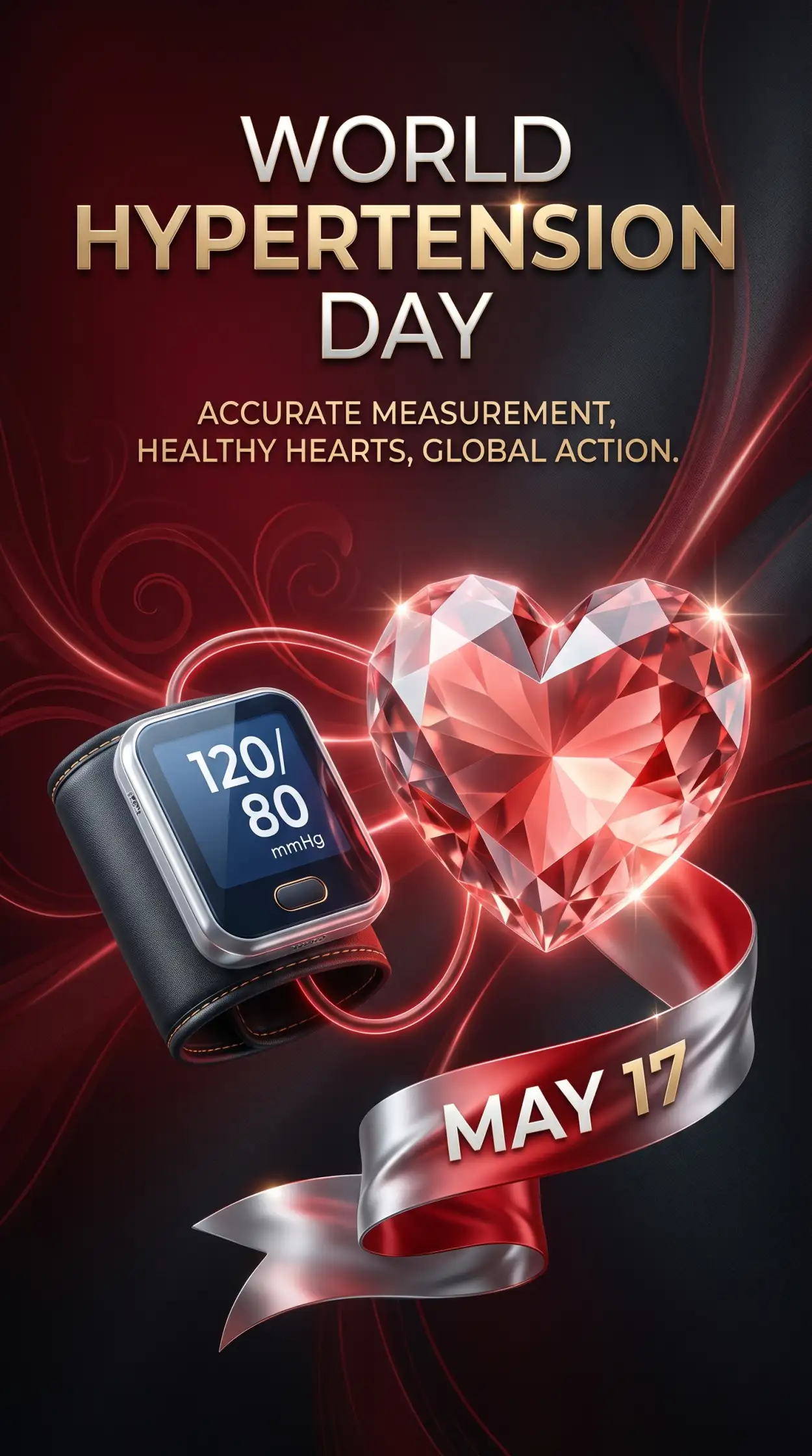 Free Download World Hypertension Day Healthy Heart Poster Design - High Quality World Hypertension Day Image